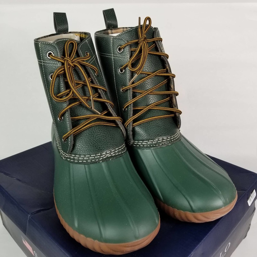 Solo Men's  Waterproof Duck  Boots Green Size:12